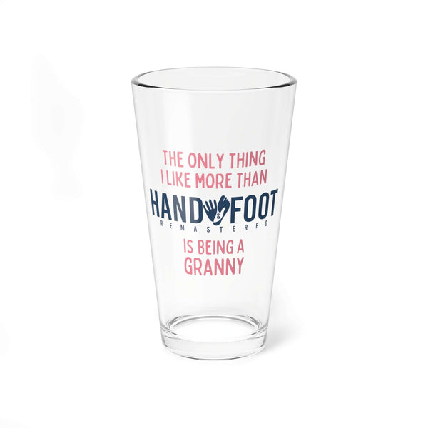 Being a Granny 16oz Hand & Foot Remastered Pint Glass