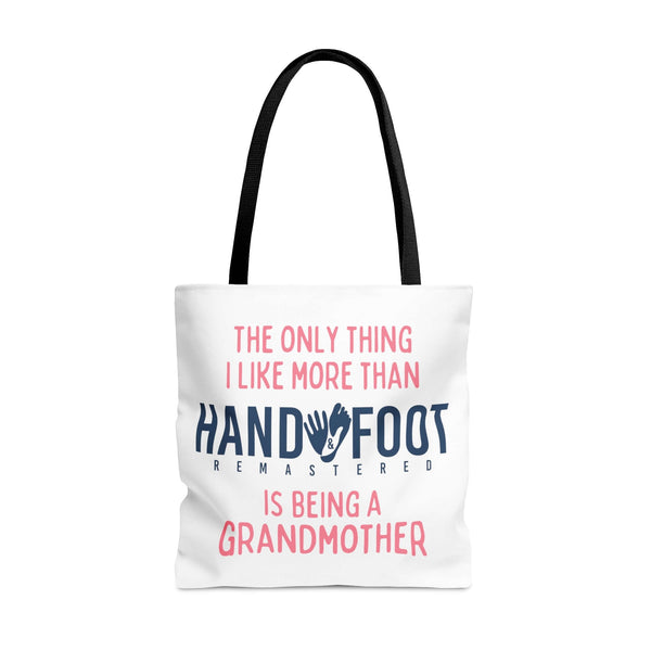 Being a Grandmother Hand & Foot Remastered Polyester Tote Bag - 2 Sizes