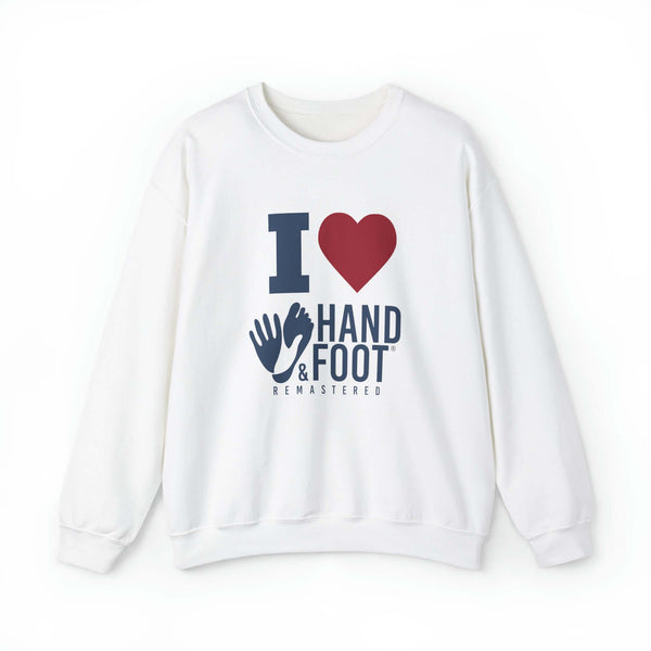 I Love Hand & Foot Unisex Heavy Blend™ Crewneck Sweatshirt