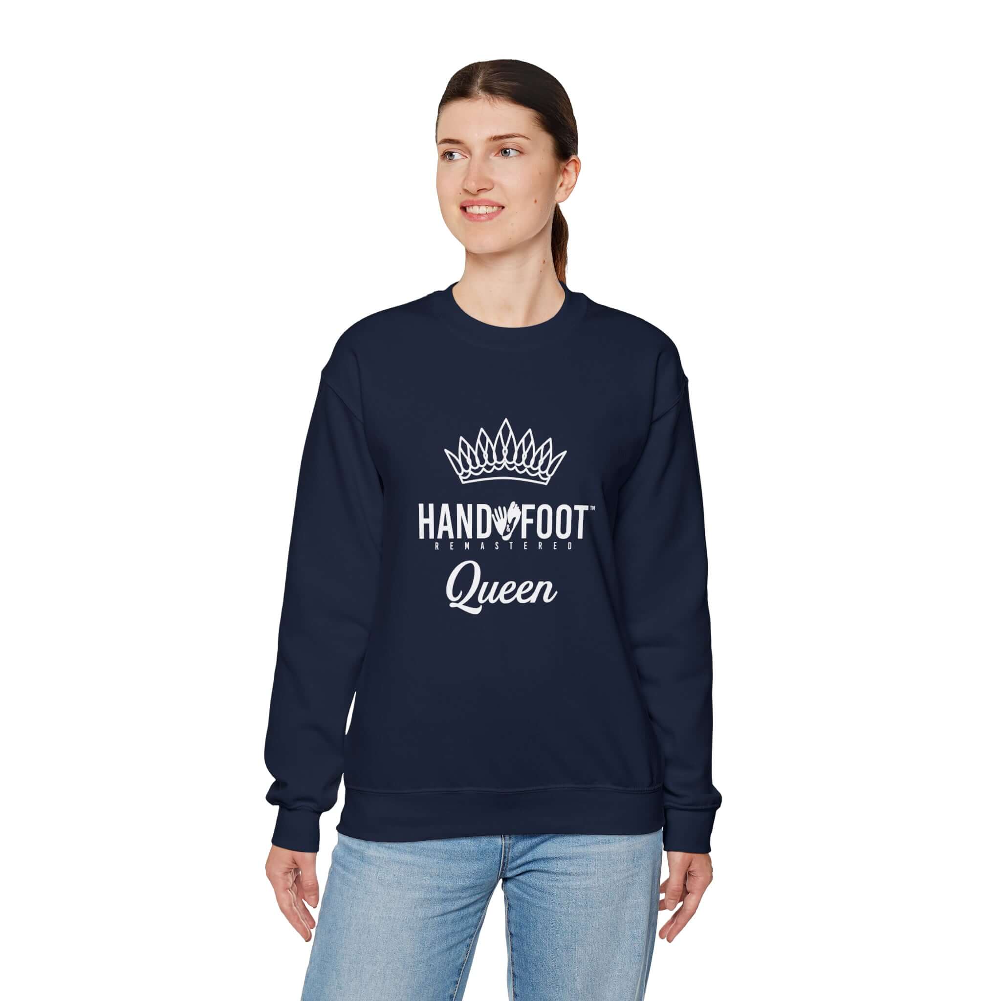 Hand & Foot Queen Unisex Heavy Blend™ Crewneck Sweatshirt