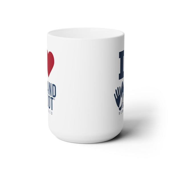 I Love Hand & Foot 15oz Ceramic Mug