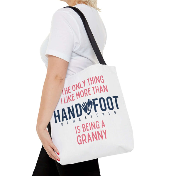Being a Granny Hand & Foot Remastered Polyester Tote Bag - 2 Sizes