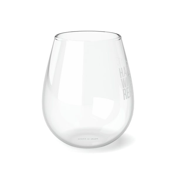 Hand & Foot Stemless Wine Glass - White