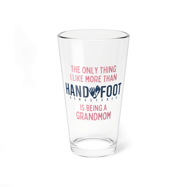 Being a Grandmom 16oz Hand & Foot Remastered Pint Glass